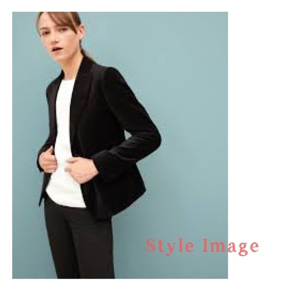 CLUB Monaco Velvet Stand Collar Blazer Jacket In Black Size 8 Style #00700283 - Picture 8 of 8